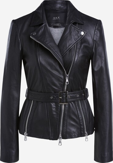 SET Lederjacke in schwarz, Produktansicht