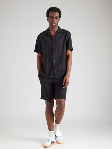 JACK & JONES Regular fit Joggingpak 'JJETYSON' in Zwart: voorkant