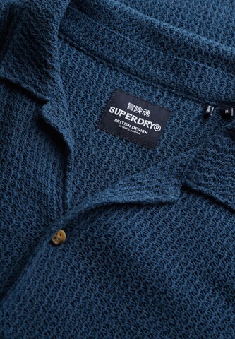 Superdry Comfort fit Button Up Shirt in Blue