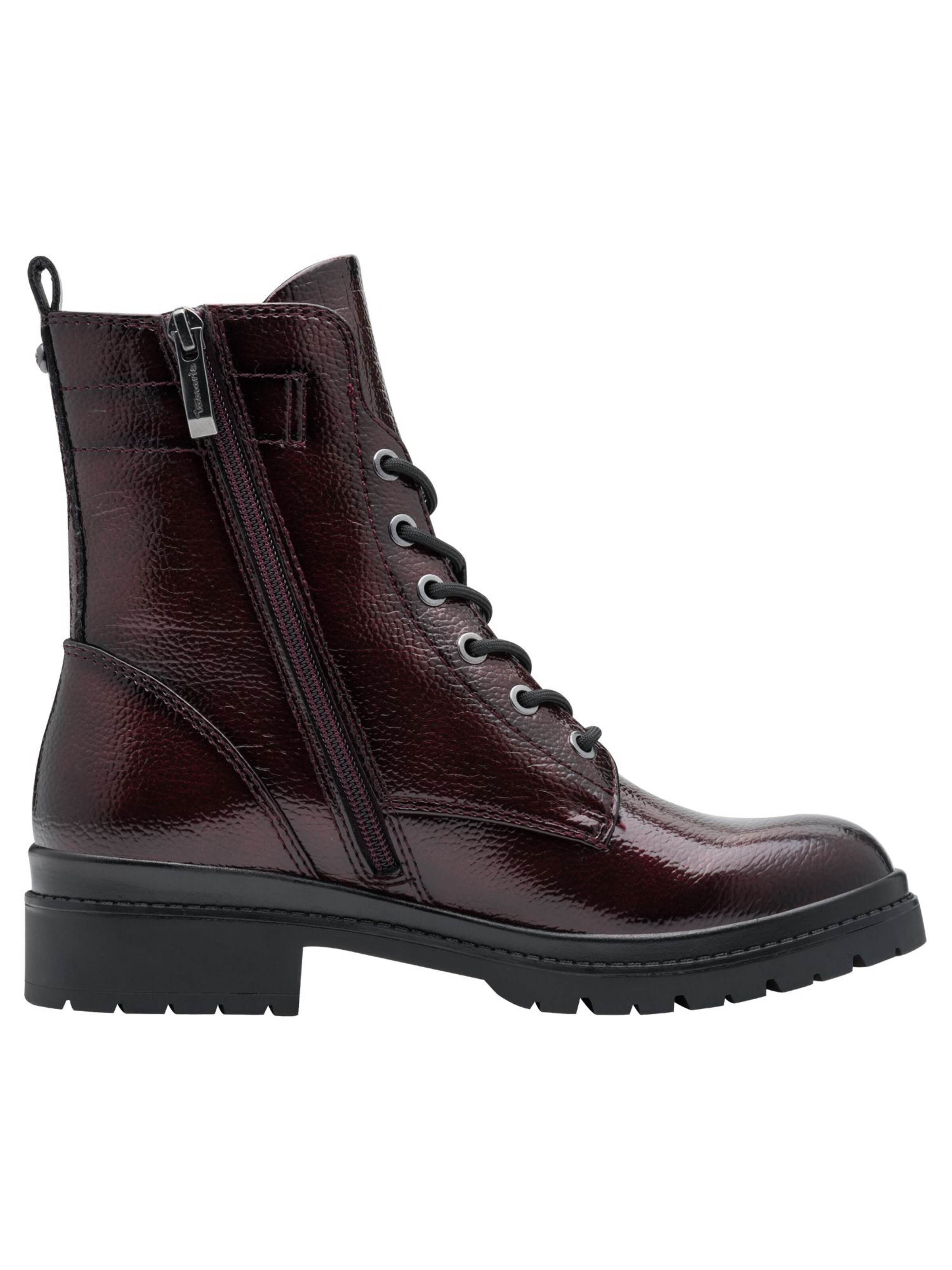 Stivaletto stringato di Tamaris in rosso