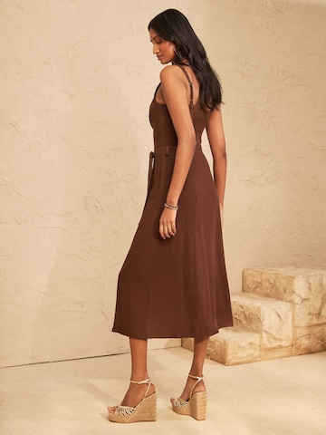 Robe love & roses en marron