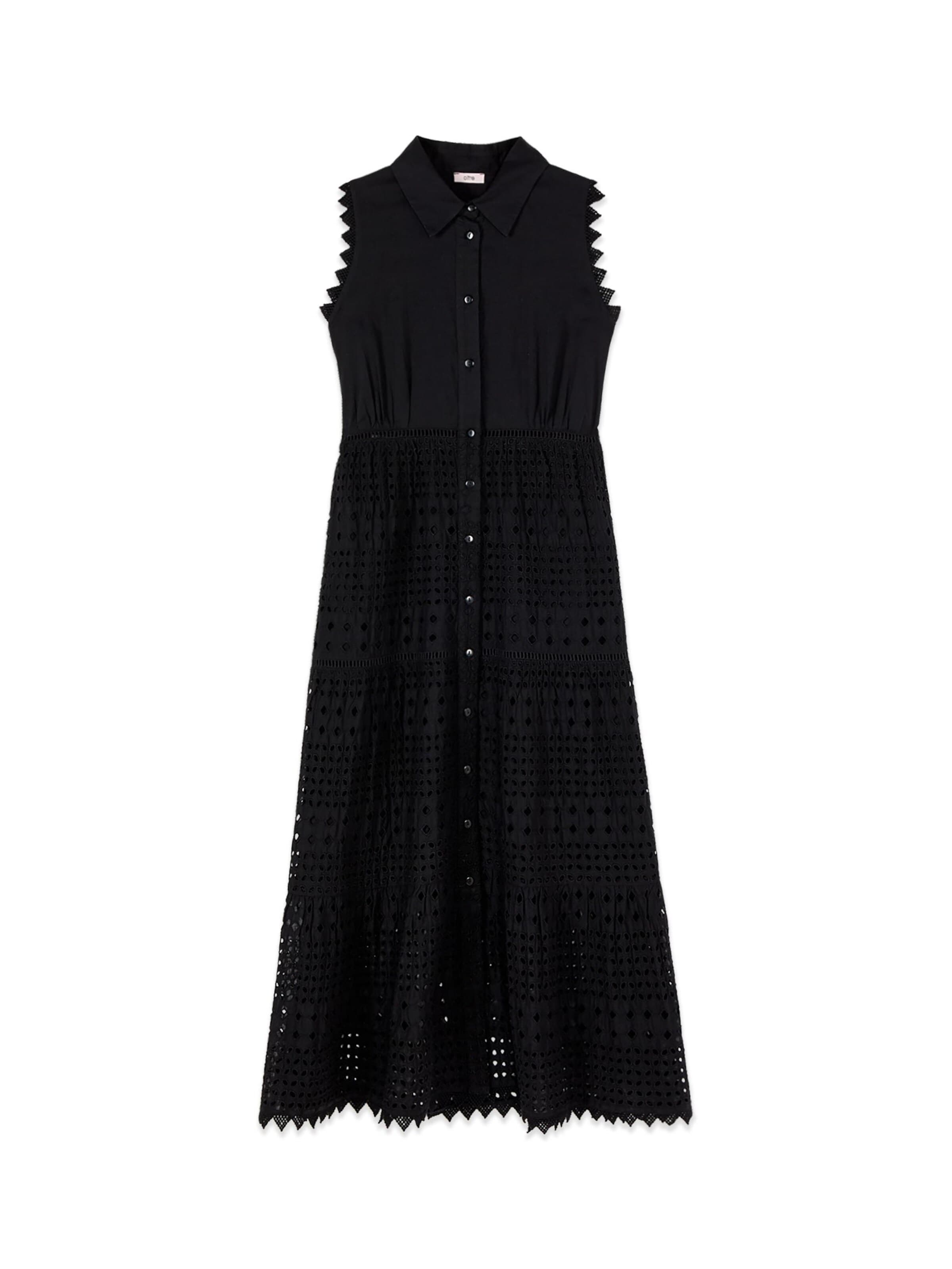 Robe-chemise oltre en noir : devant
