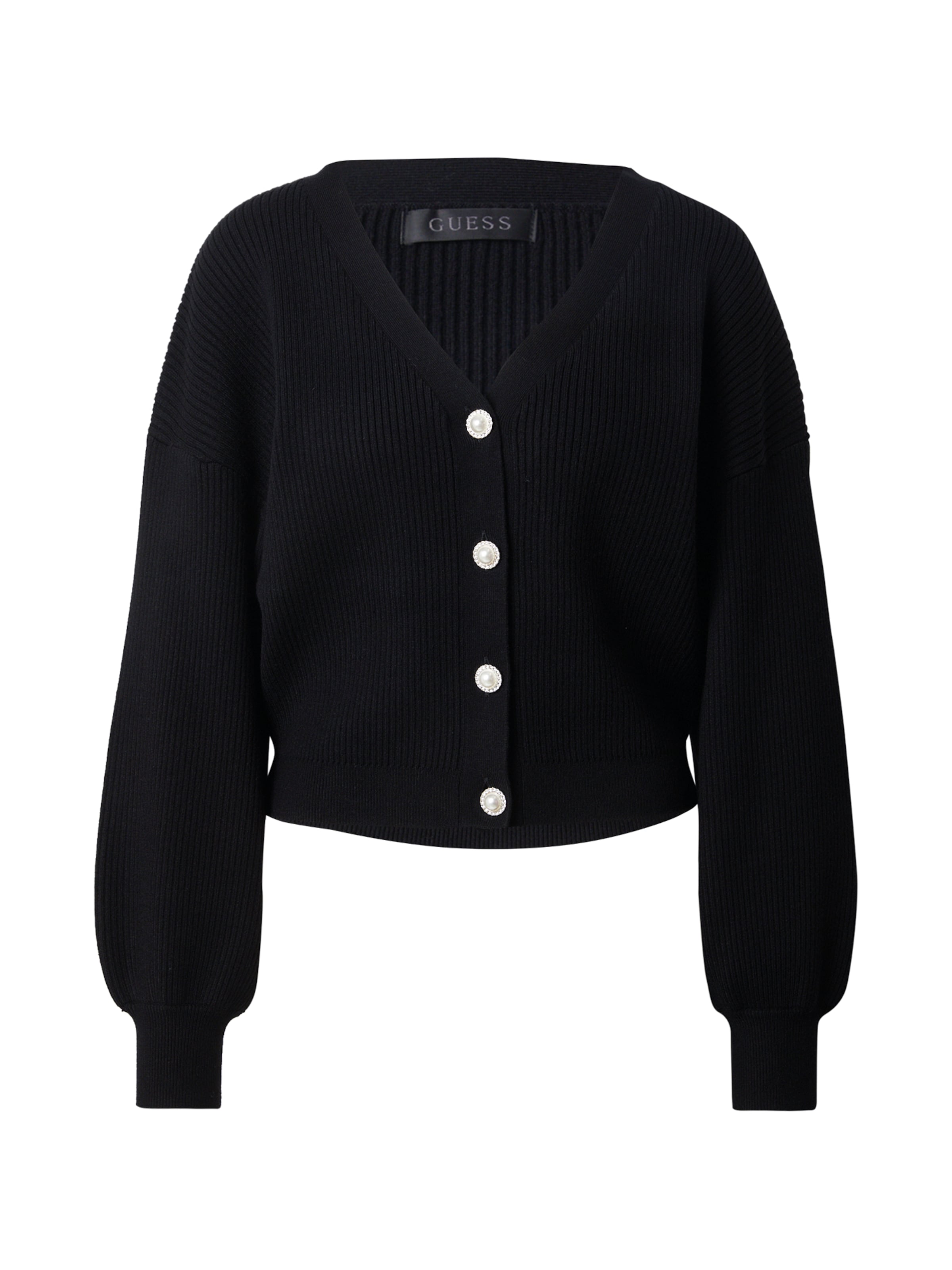 GUESS Strickjacke 'HANNA' in Schwarz: Vorderseite