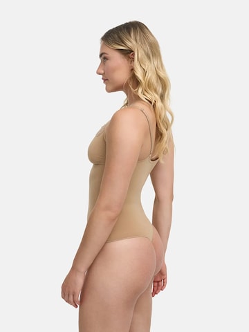 cfab (formerly creamy fabrics) Shapingbody 'Bodysuit Sculpting Shapewear mit Lace' i beige