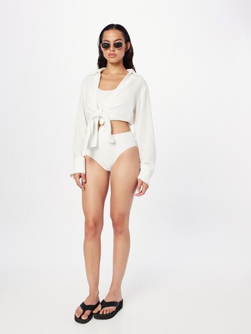 Monki - Bustier Traje de baño en blanco