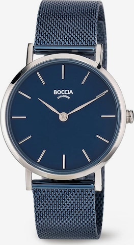 Boccia Titanium Analog Watch in Blue: front