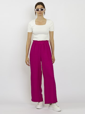 Wide Leg Pantalon FRESHLIONS en rose