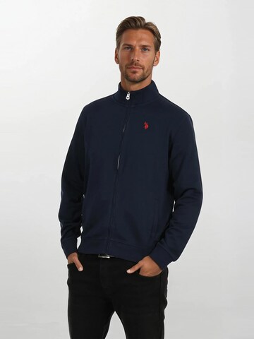 U.S. POLO ASSN. Sweat jacket in Blue: front