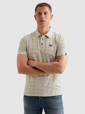 PME Legend - Camiseta 'Polo shirt in 100% cotton with allover print' en beige: frente