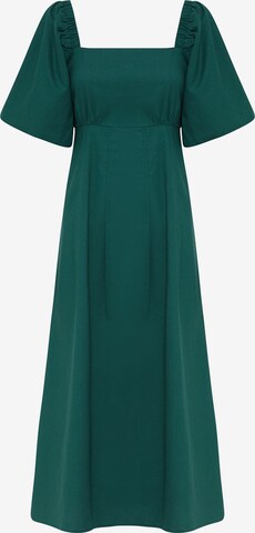 Robe 'AMINA' Tussah en vert : devant