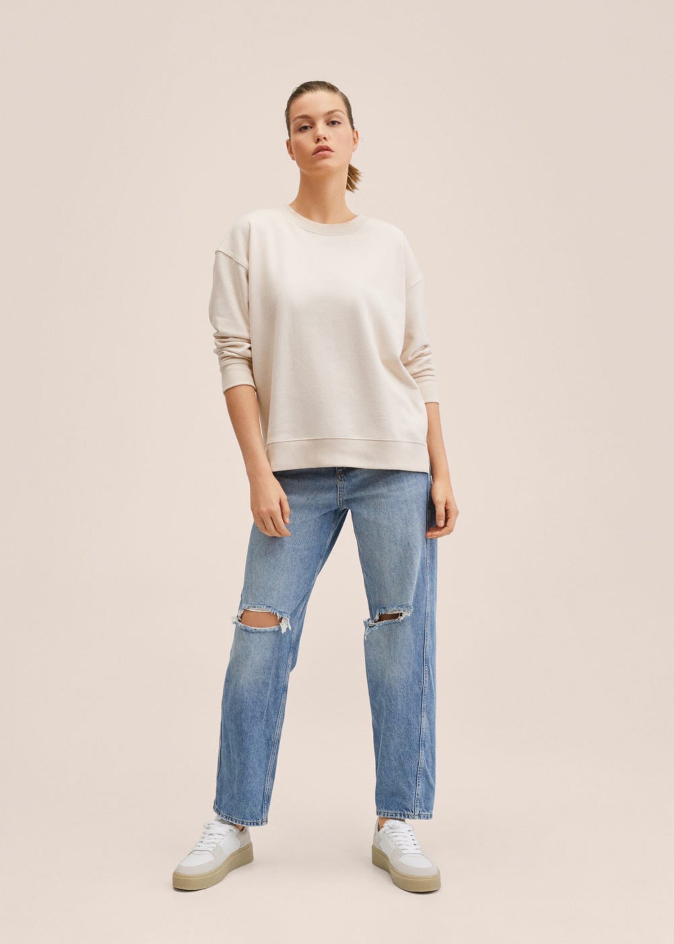 Frauen Shirts & Tops MANGO Sweatshirt 'sun' in Beige - CS66405 Frauen Shirts & Tops MANGO Sweatshirt 'sun' in Beige - CS66405