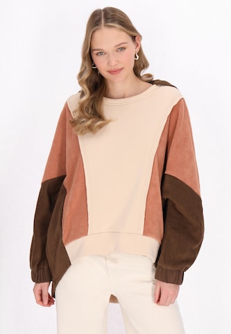 MYMO Sweatshirt 'Back To School' in Beige: voorkant