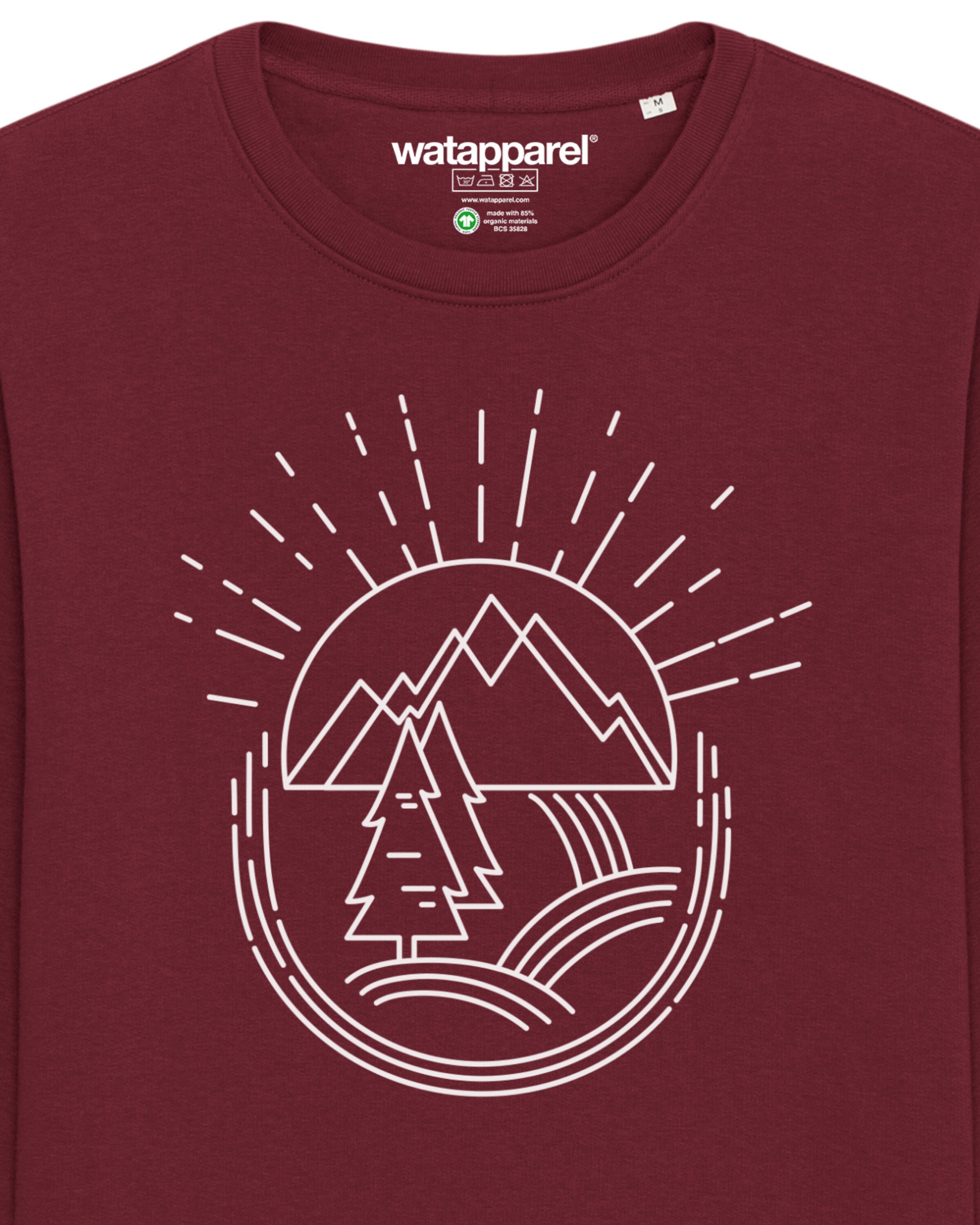 Watapparel Sweatshirt ' Natur ist schön ' in Rot