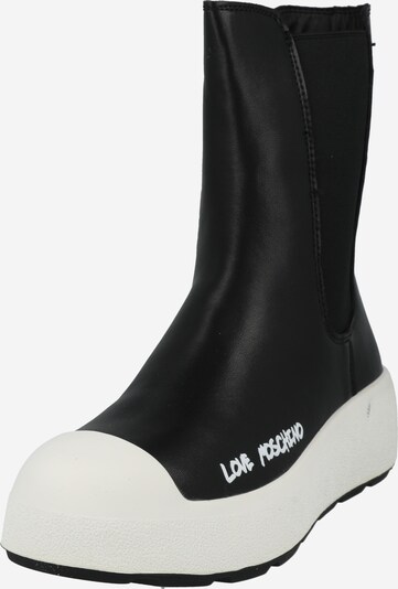 Love Moschino Chelsea Boots 'RACE LOVE' en noir / blanc, Vue avec produit