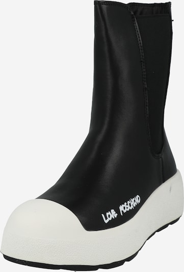 Love Moschino Chelsea boots 'RACE LOVE' in Black / White, Item view