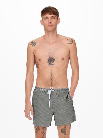 Pantaloncini da bagno 'ONSTed' di Only & Sons in grigio: frontale