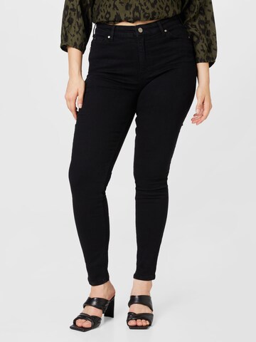 KAFFE CURVE Slim fit Jeans 'Flora' in Black: front