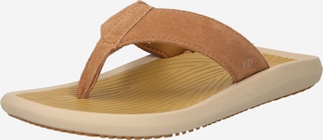 UGG - Sandalias de dedo 'BROOKSIDE II' en marrón: frente