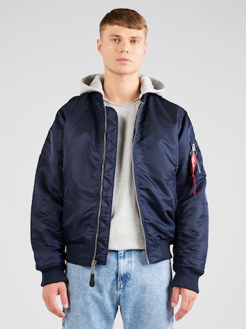 ALPHA INDUSTRIES Between-Season Jacket 'MA-1 ZH' in Blue: front