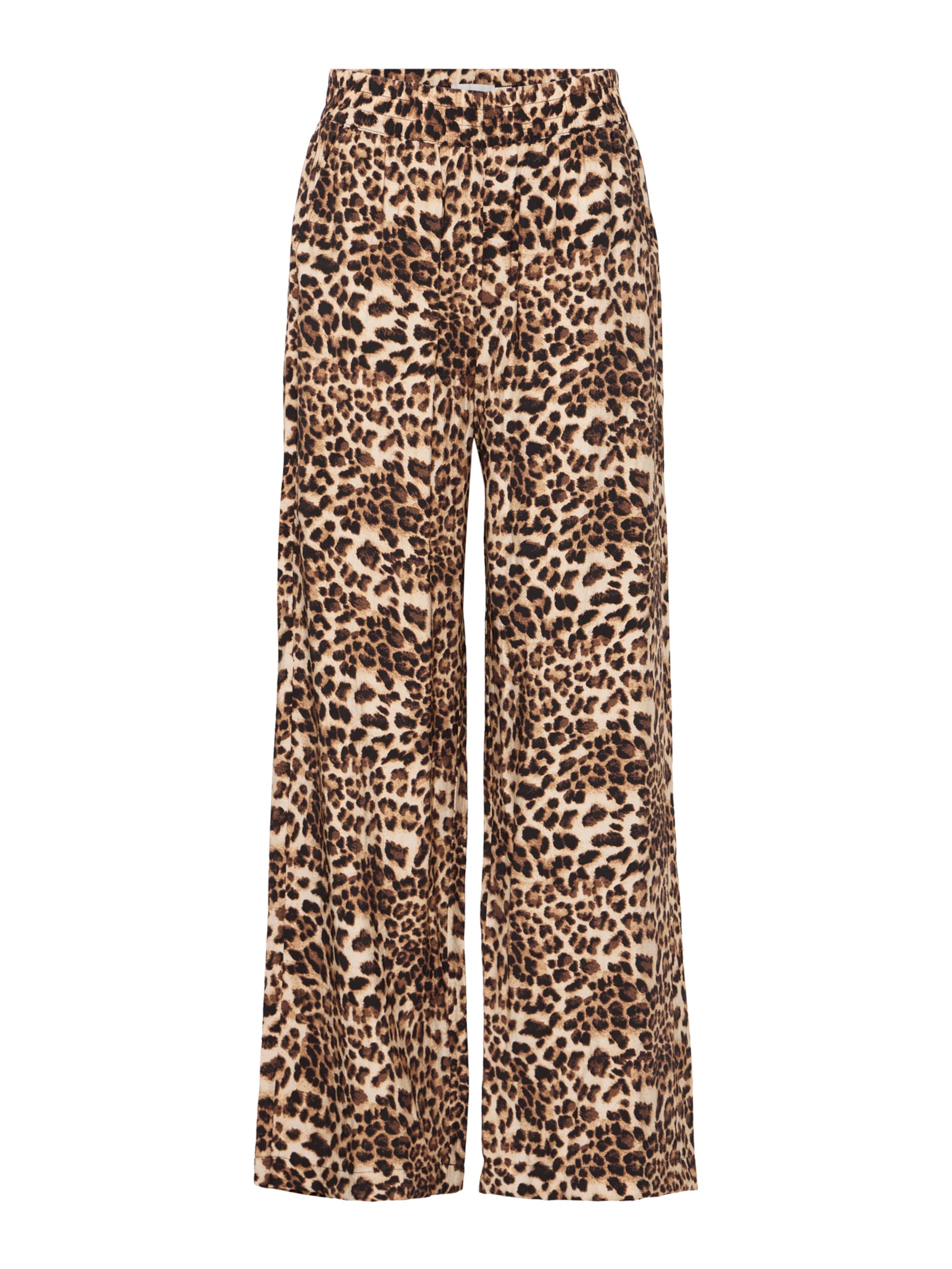 ICHI Wide Leg Bukser 'Anisse' i beige: forside