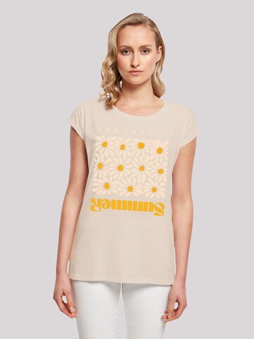 F4NT4STIC Shirt 'Summer Sunflower' in Beige: voorkant