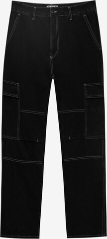 Jeans cargo Pull&Bear en noir : devant