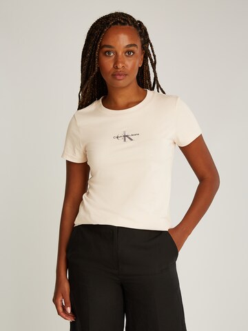 Calvin Klein Jeans Póló 'GRADIENT' - bézs: elől