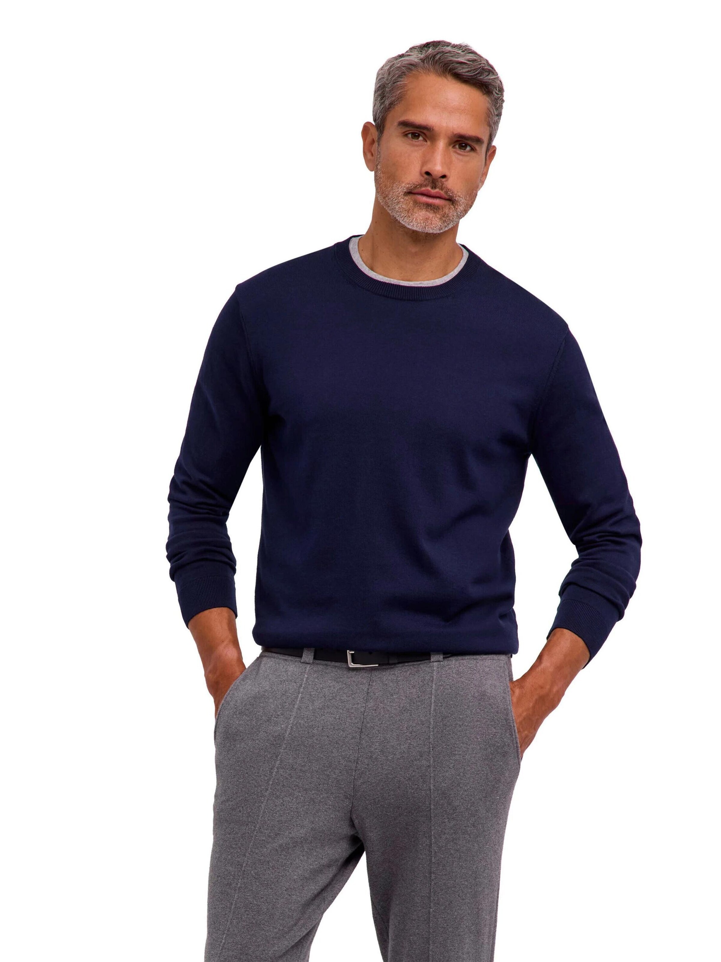 FALKE Pullover 'Cotton Knit'‌‌‌‌‌‌‌ in Blau: Vorderseite