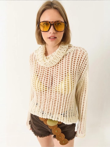 Bianco Lucci Trui in Beige: voorkant