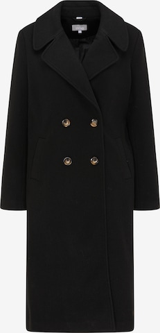 Usha Between-Seasons Coat in Black: front