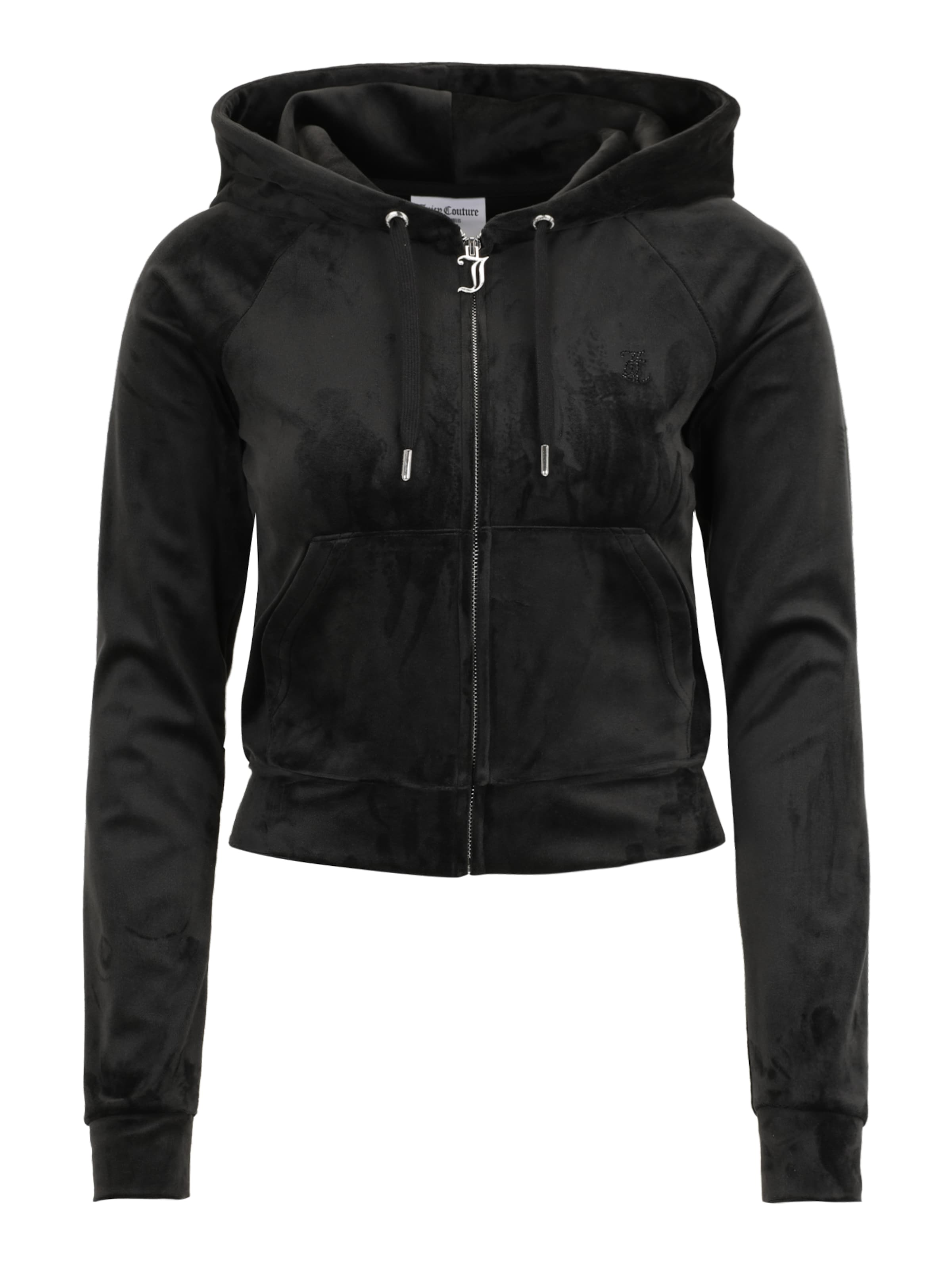 Juicy Couture Petite Sweatjacka 'MADISON' i svart: framsida