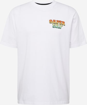 Tricou de la Superdry pe alb: față