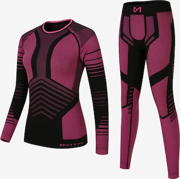 MEETWEE Sports bodysuit 'Ski Base Layer in Green for Skiing and Running' in Pink: front