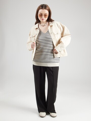 Vero Moda Curve Sweater 'VMCNEWLEXSUN' in Beige