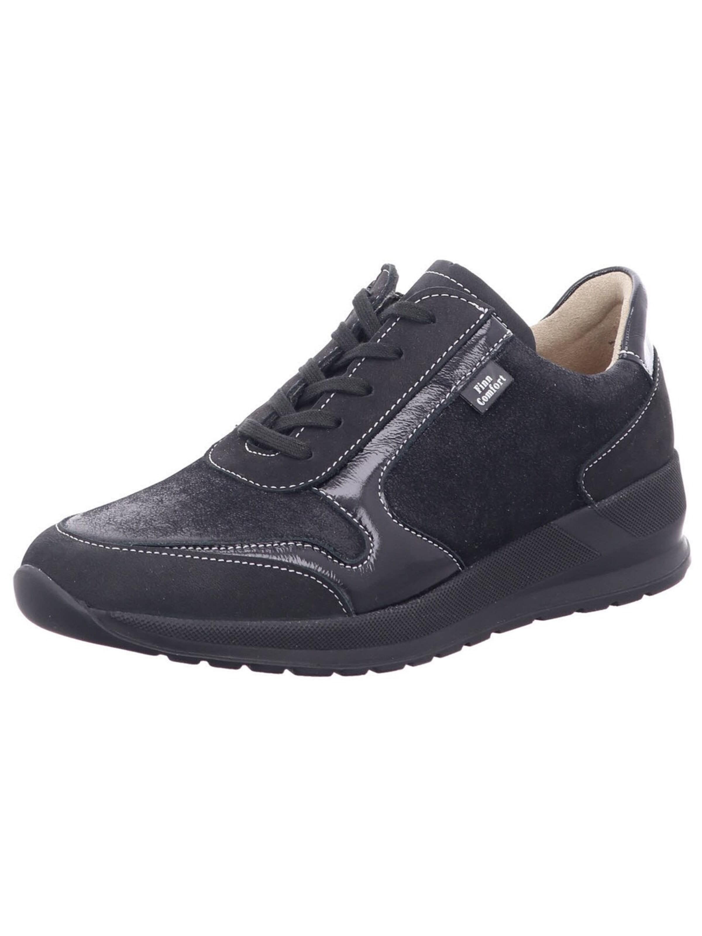 Sneaker bassa 'Sneaker Damen 05067 902253 Echtleder in schwarz' di Finn Comfort in nero: frontale