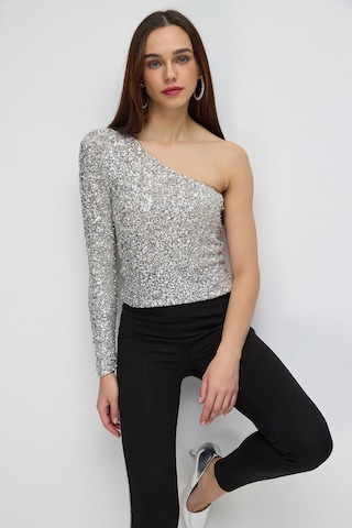 No Matter What Top in Silber