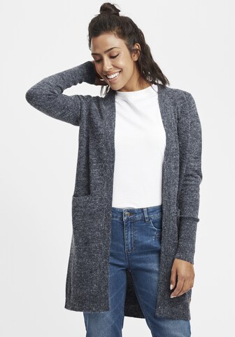 Oxmo Knit Cardigan 'Neli' in Blue: front