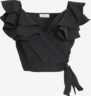 Influencer Top 'Wrap-up' in Black: front