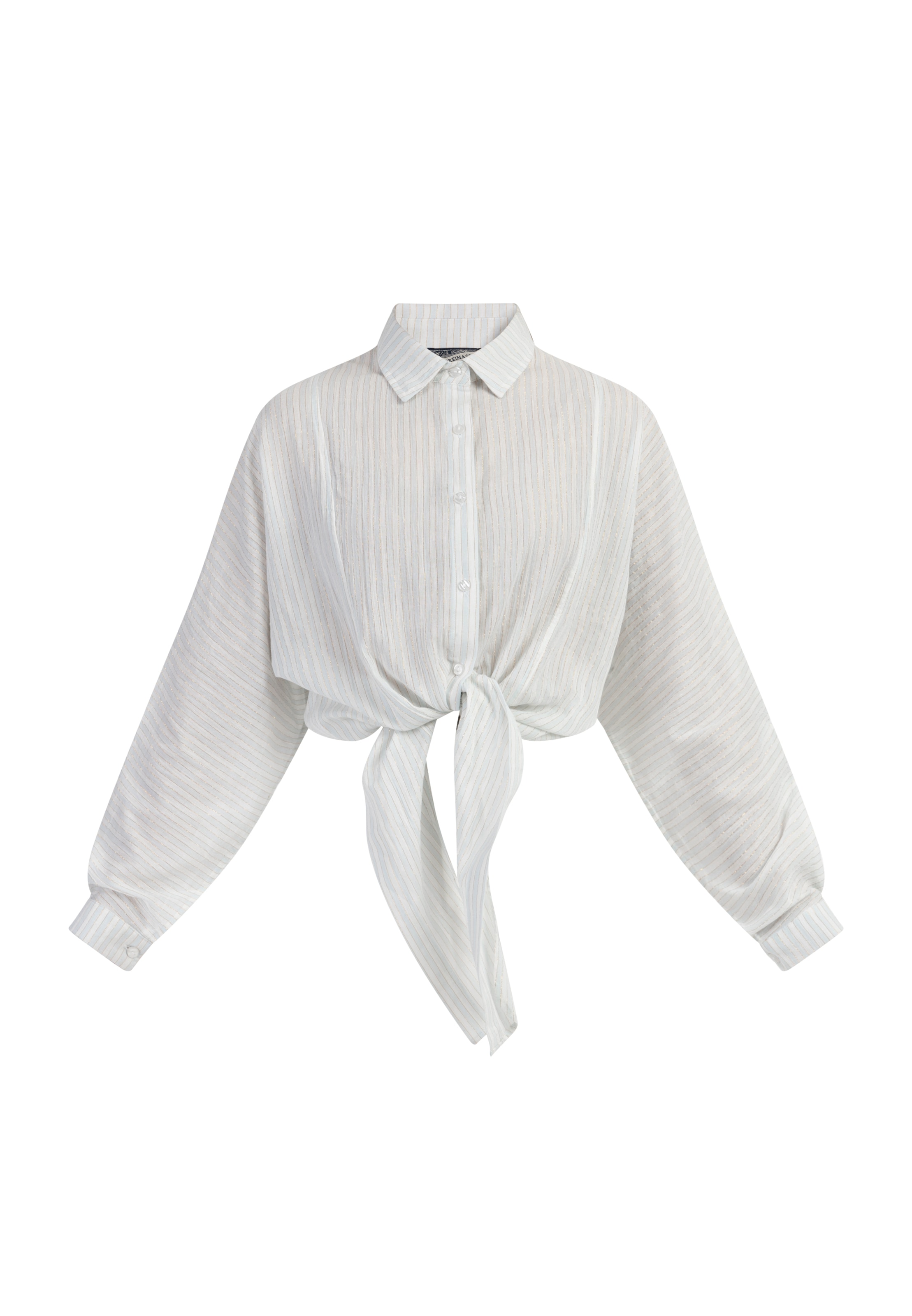 DreiMaster Vintage Bluse in pastellblau / gold / naturweiß, Produktansicht