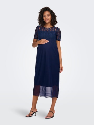 Only Maternity Dress in Blue: front