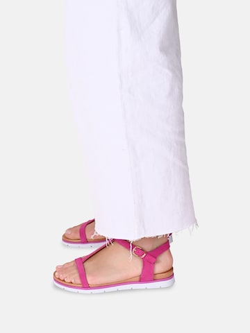 Apple of Eden Strap Sandals ' DANA ' in Pink: front