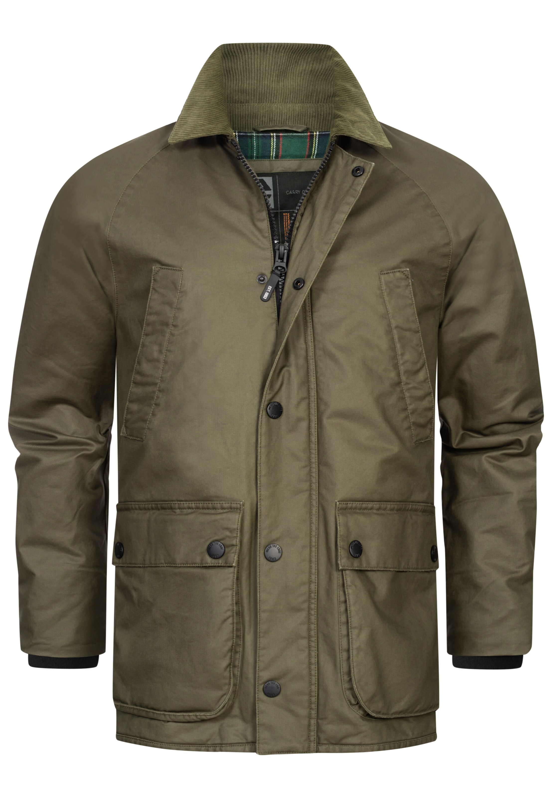 INDICODE JEANS Tussenjas 'Filmen' in Groen: voorkant