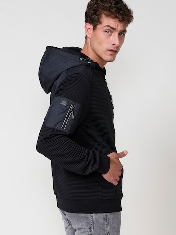 KOROSHI Sweatjacke in Schwarz