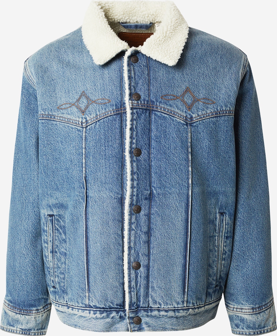 Geacă de primăvară-toamnă 'Western Sherpa Trucker' de la LEVI'S ® pe albastru: față