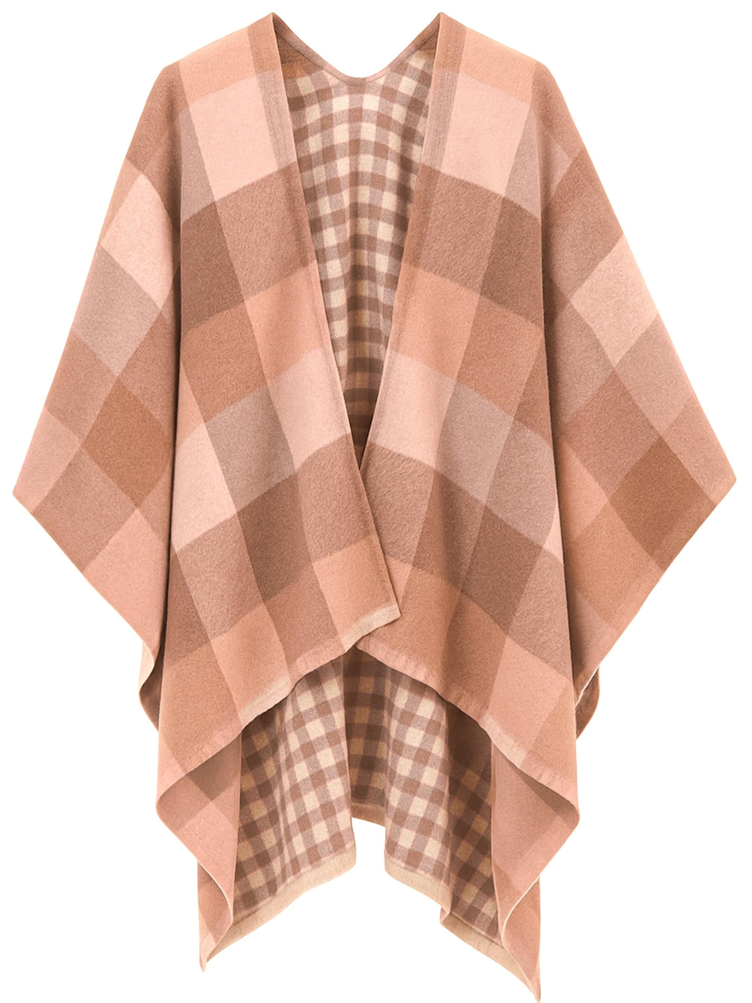 COLLEZIONE ALESSANDRO Cape 'Karo' in Red: front