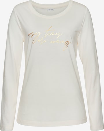 Chemise de nuit LASCANA en blanc : devant
