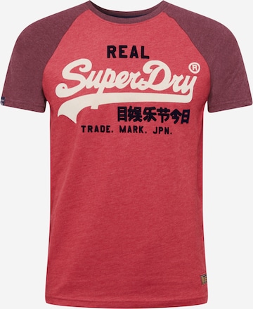 Superdry T-Shirt in Rot: predná strana