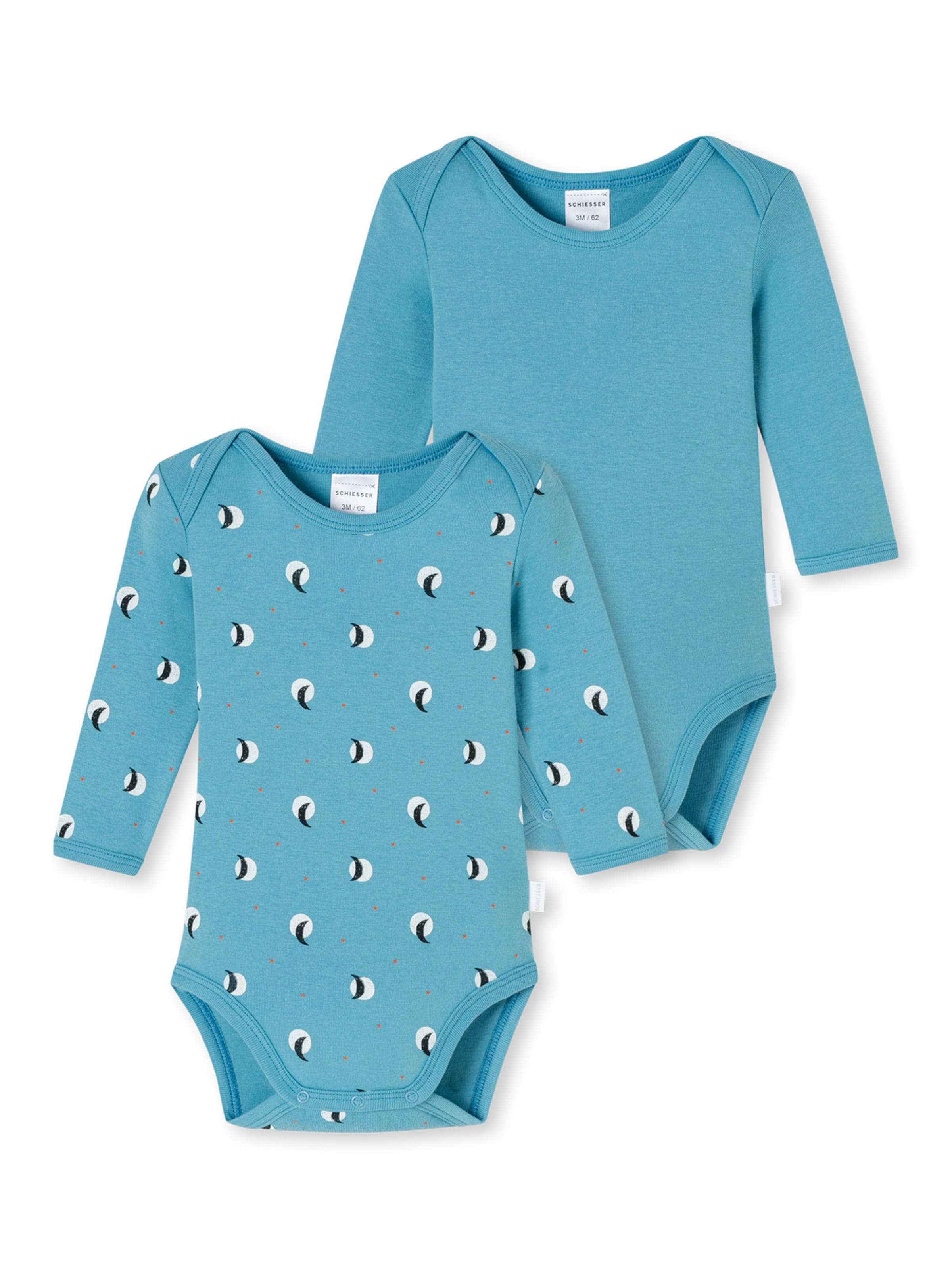 SCHIESSER - Pijama entero/body en azul: frente