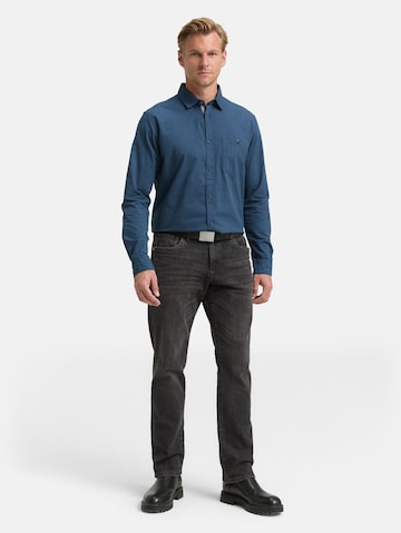 TOM TAILOR Regular fit Button Up Shirt in Blue
