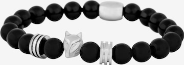 Akitsune Bracelet 'Obsidius' in Silver: front